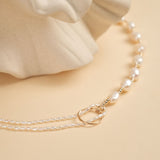 Embellished Series Pearl Stitching Double Layer Necklace