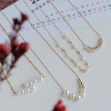 Embellished Series Gold Gradient Beaded Necklace