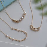 Embellished Series Gold Gradient Beaded Necklace