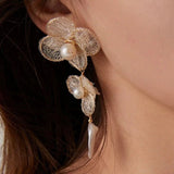 Cicada Wing Series Petite Floral Stud Earrings - COCOKIM