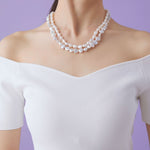 Thousand Faces Series Double Layer Irregular Pearl Necklace - CKBLK2020047