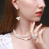 Thousand Faces Series Double Layer Irregular Pearl Necklace - CKBLK2020047