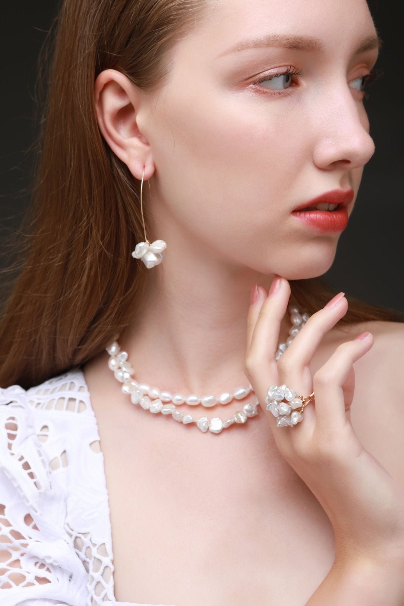 Thousand Faces Series Double Layer Irregular Pearl Necklace - CKBLK2020047