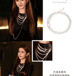 Thousand Faces Series Double Layer Irregular Pearl Necklace - CKBLK2020047