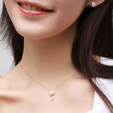 Thousand Faces Series Delicate Double Pearl Pendant Necklace - CKBLK2021014