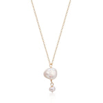 Thousand Faces Series Delicate Double Pearl Pendant Necklace - CKBLK2021014