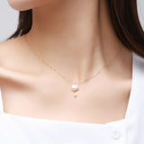 Thousand Faces Series Delicate Double Pearl Pendant Necklace - CKBLK2021014