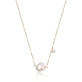 Thousand Faces Series Side Hanging Bead Exquisite Double Pearl Necklace - CKBLK2021015