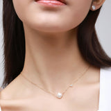 Thousand Faces Series Side Hanging Bead Exquisite Double Pearl Necklace - CKBLK2021015