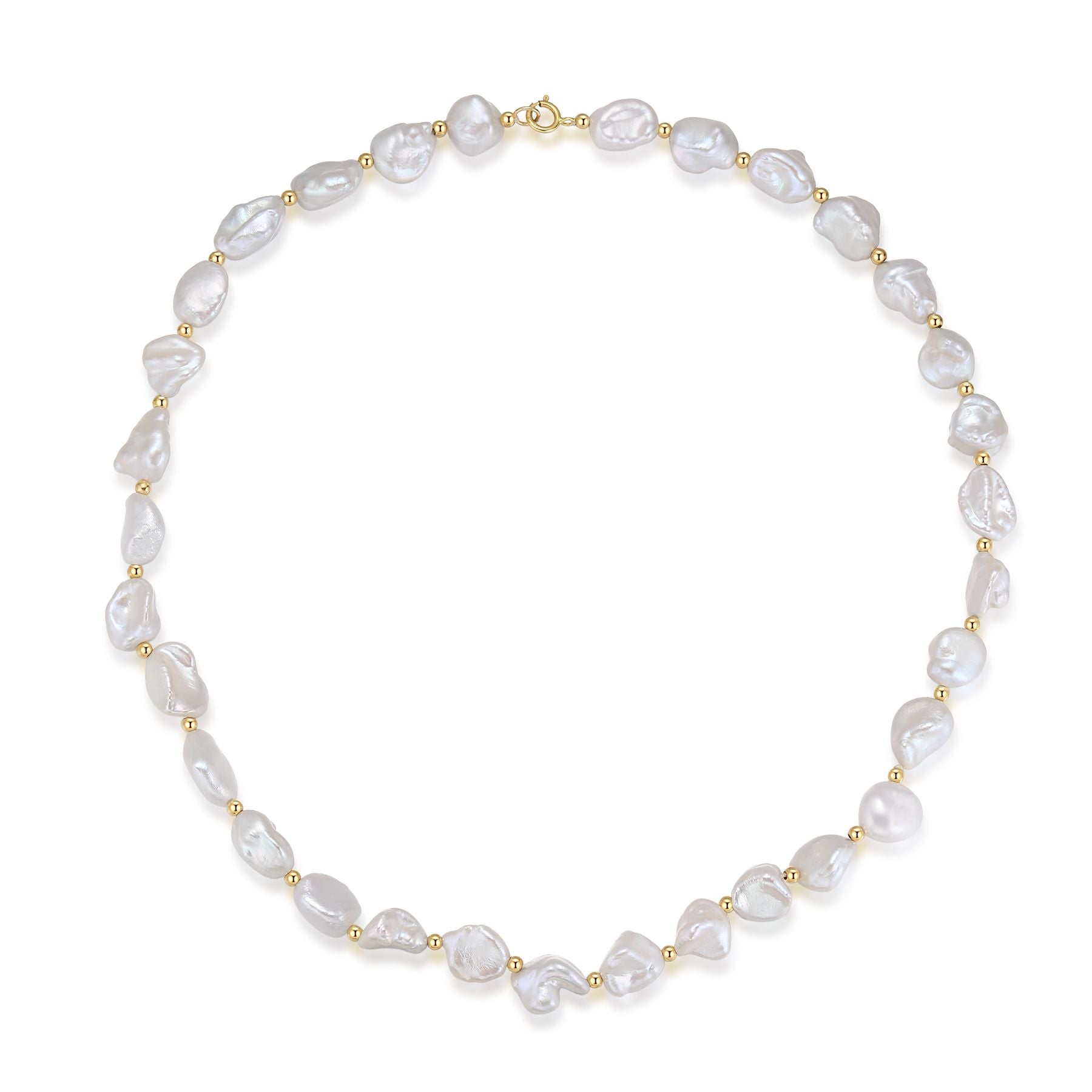 Thousand Faces Series Irregular Baroque Pearl Beaded Necklace - CKBLK2021021