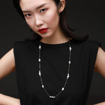 Thousand Faces Series Multi - pearl Long Chain Necklace/Sweater Chain - CKBLK2021023