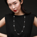 Thousand Faces Series Multi - pearl Long Chain Necklace/Sweater Chain - CKBLK2021023