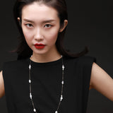 Thousand Faces Series Multi - pearl Long Chain Necklace/Sweater Chain - CKBLK2021023