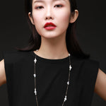 Thousand Faces Series Multi - pearl Long Chain Necklace/Sweater Chain - CKBLK2021023