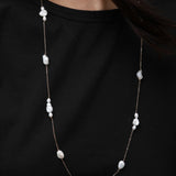 Thousand Faces Series Multi - pearl Long Chain Necklace/Sweater Chain - CKBLK2021023