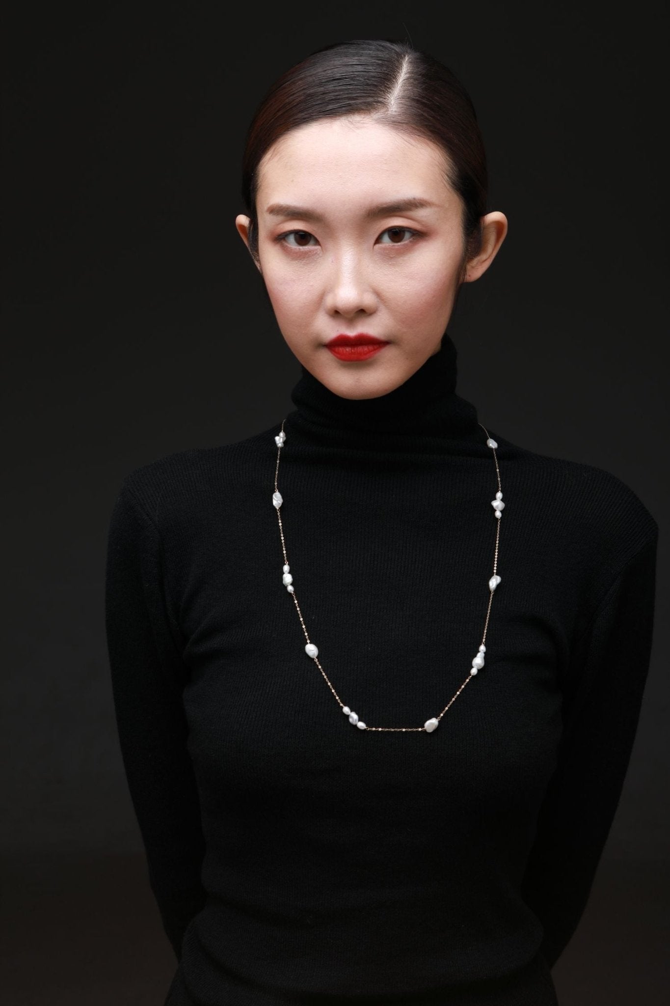 Thousand Faces Series Multi - pearl Long Chain Necklace/Sweater Chain - CKBLK2021023