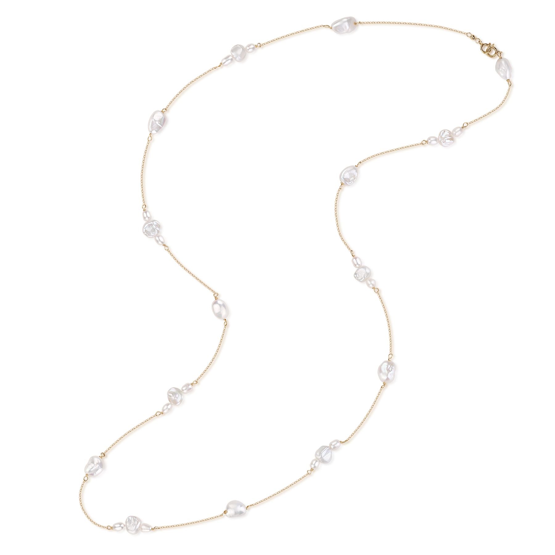 Thousand Faces Series Multi - pearl Long Chain Necklace/Sweater Chain - CKBLK2021023