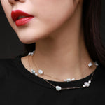 Thousand Faces Series Multi - pearl Long Chain Necklace/Sweater Chain - CKBLK2021023