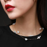 Thousand Faces Series Multi - pearl Long Chain Necklace/Sweater Chain - CKBLK2021023