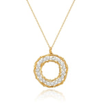 Geometric Series Hoop Pearl Pendant Necklace - CKCQ2019029