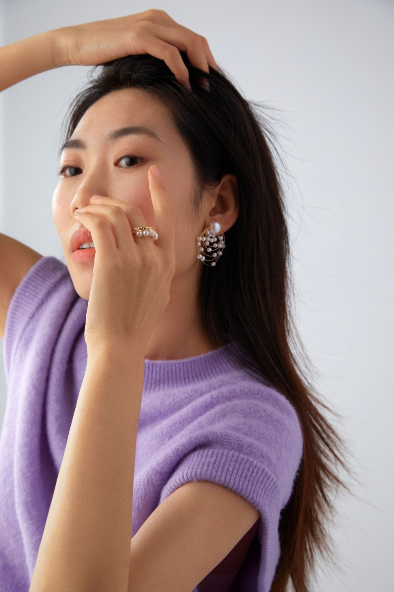 Geometric Series Three - dimensional Multi - layer Pearl Ring - CKCQ2019044 - 6