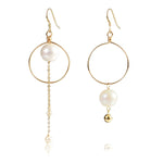 Geometric Series AB Style Pearl Dangle Earrings - CKCQ2021188