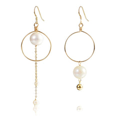 Geometric Series AB Style Pearl Dangle Earrings - CKCQ2021188