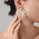 Cicada Wing Series Embroidered Pearl Earrings - CKCY2023035