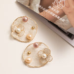 Cicada Wing Series Embroidered Pearl Earrings - CKCY2023035