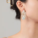 Cicada Wing Series Lotus Leaf Pearl Earrings - CKCY2023036