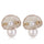 Cicada Wing Series Tiny Snowman Pearl Earrings - Gold - CKCY2023090