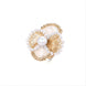 Cicada Wing Series Four Leaf Flower Pearl Ring - CKCY2023093