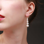 Embellished Series Gradient Pearl Dangle Earrings - CKDZ2020073