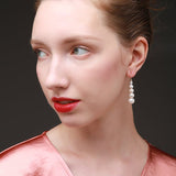 Embellished Series Gradient Pearl Dangle Earrings - CKDZ2020073