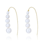 Embellished Series Gradient Pearl Dangle Earrings - CKDZ2020073