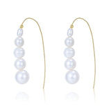 Embellished Series Gradient Pearl Dangle Earrings - CKDZ2020073