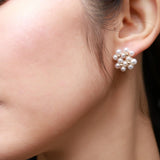 Embellished Series Small Cluster Pearl Stud Earrings - CKDZ2021065