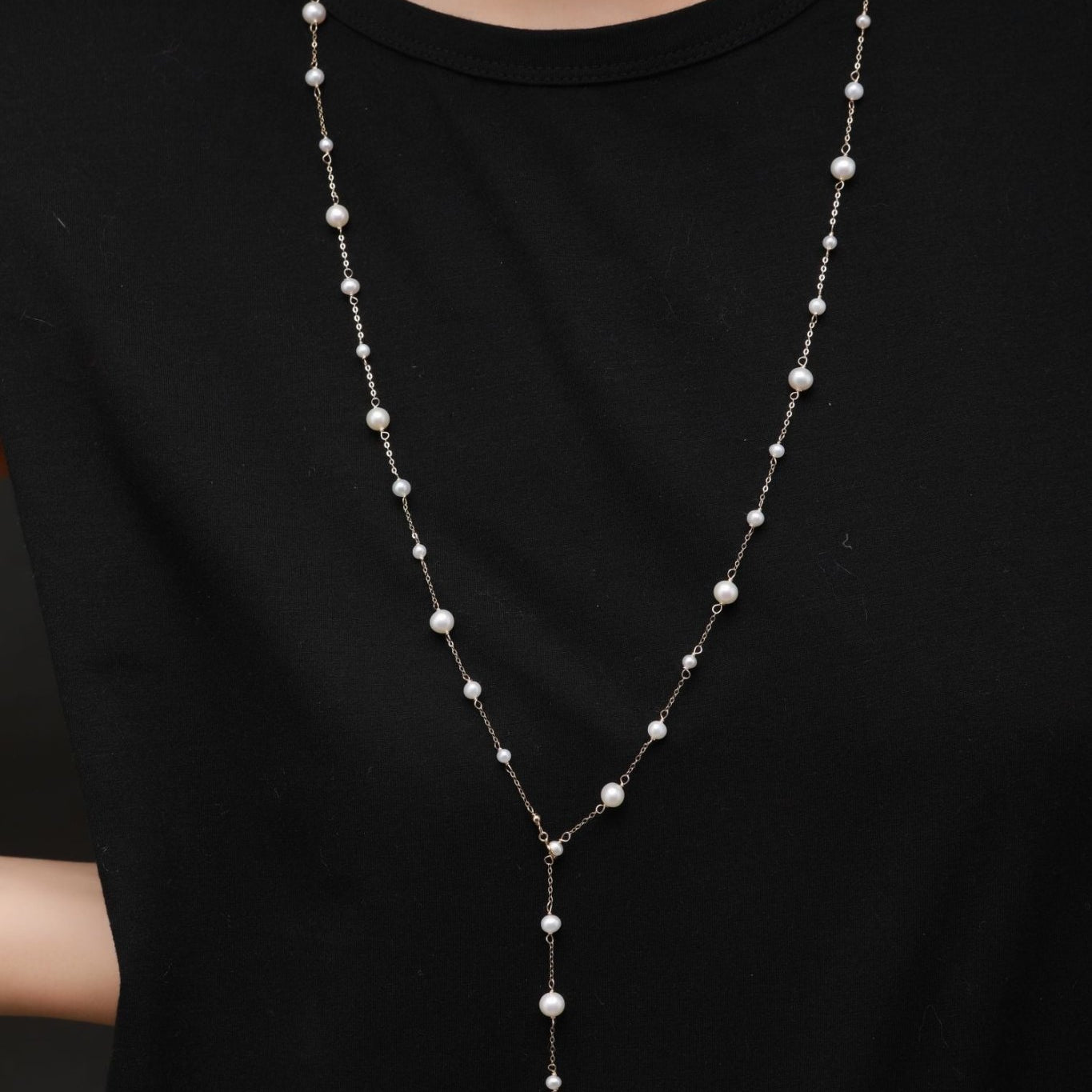 Embellished Series Long Style Pearl Chain Necklace - CKDZ2021081