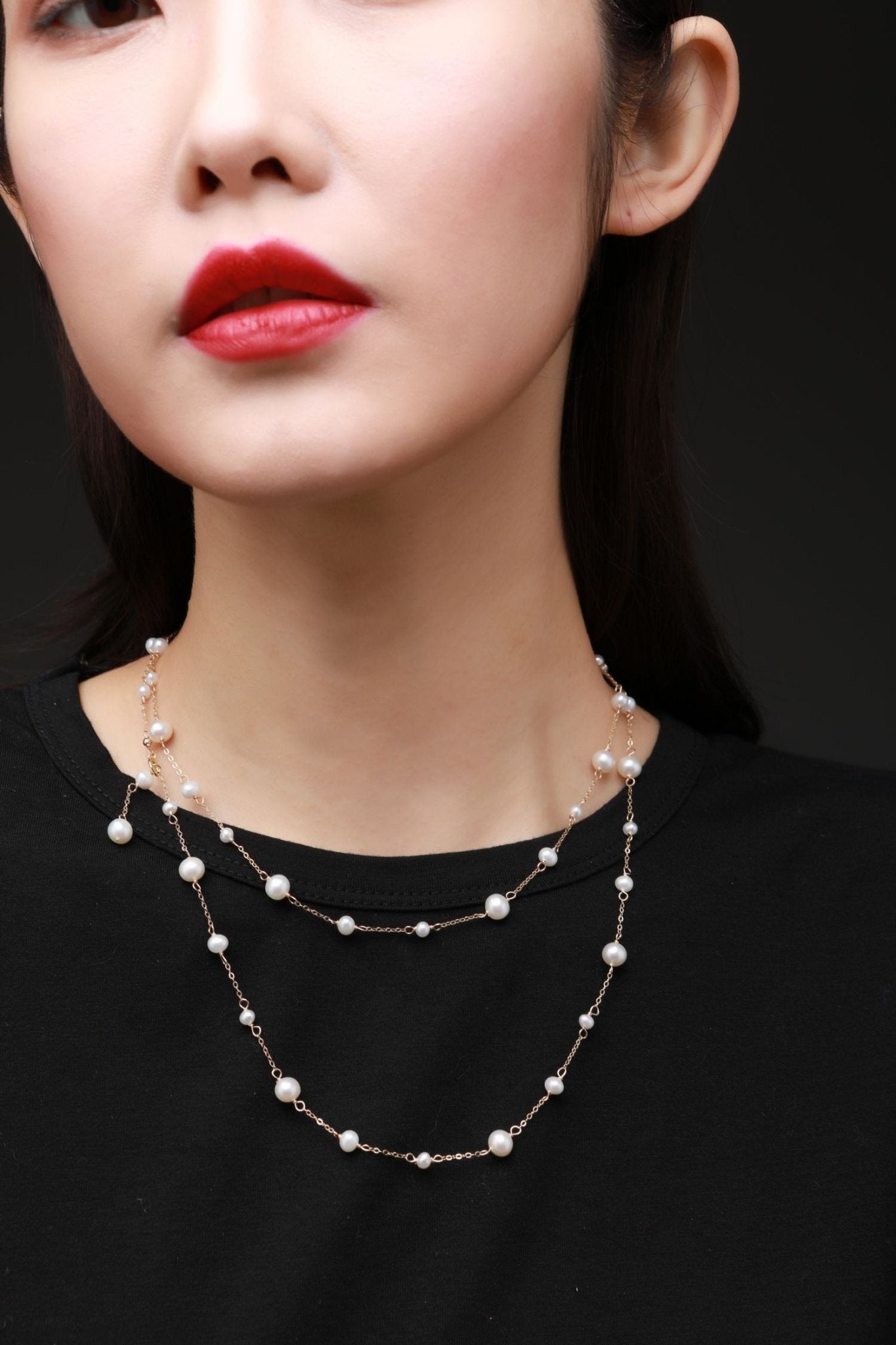 Embellished Series Long Style Pearl Chain Necklace - CKDZ2021081