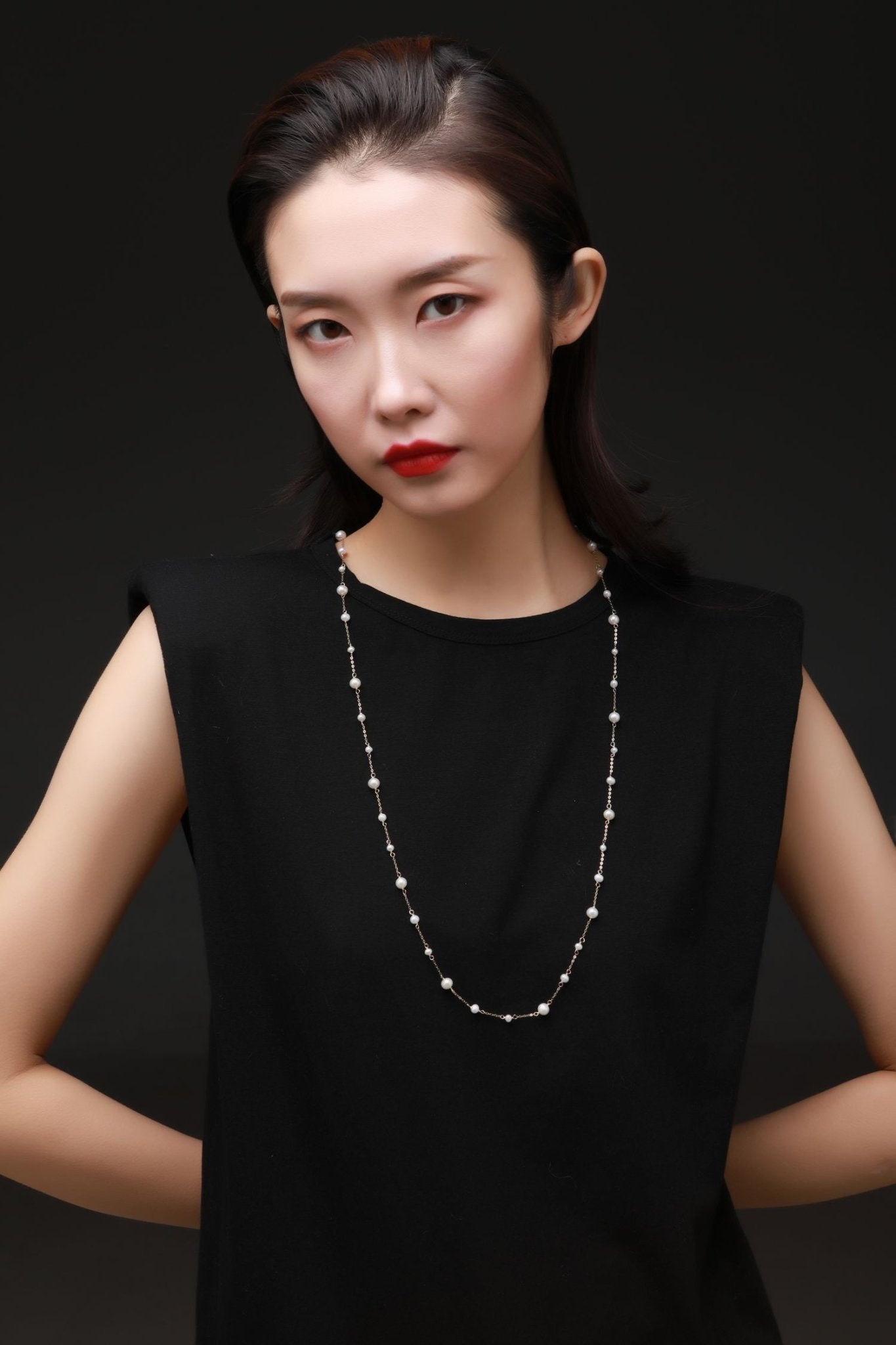 Embellished Series Long Style Pearl Chain Necklace - CKDZ2021081