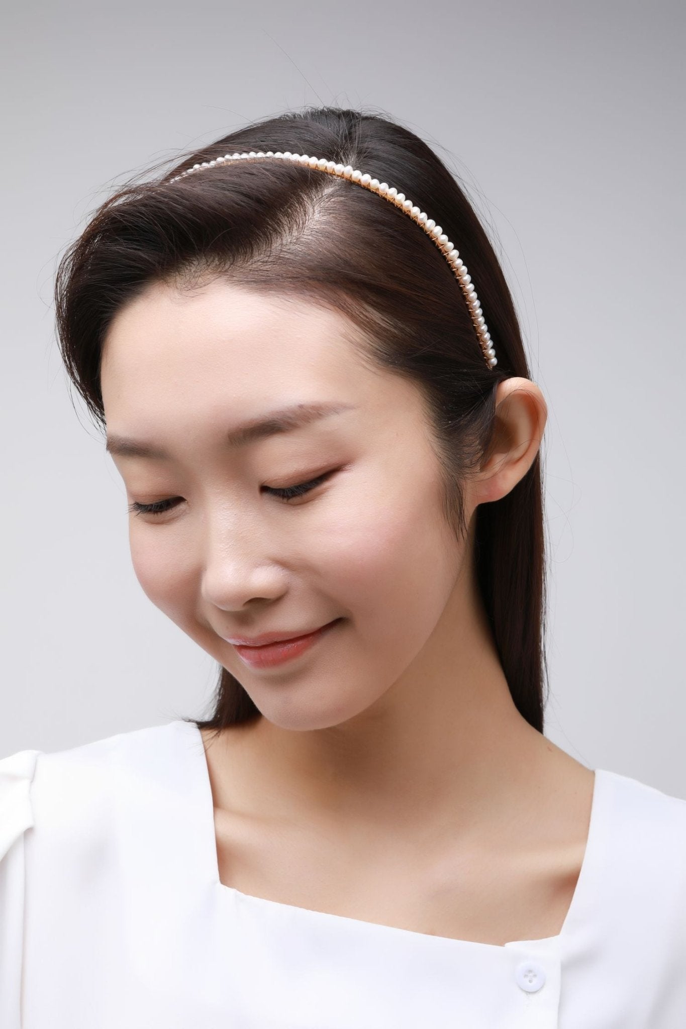 Embellished Series Small Pearl Headband Hair Pin - CKDZ2021088