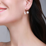 Embellished Series Triple Bead Inverted U Earrings - CKDZ2021158