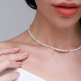 Embellished Series Delicate Plain Circle Choker Necklace - CKDZ2021165