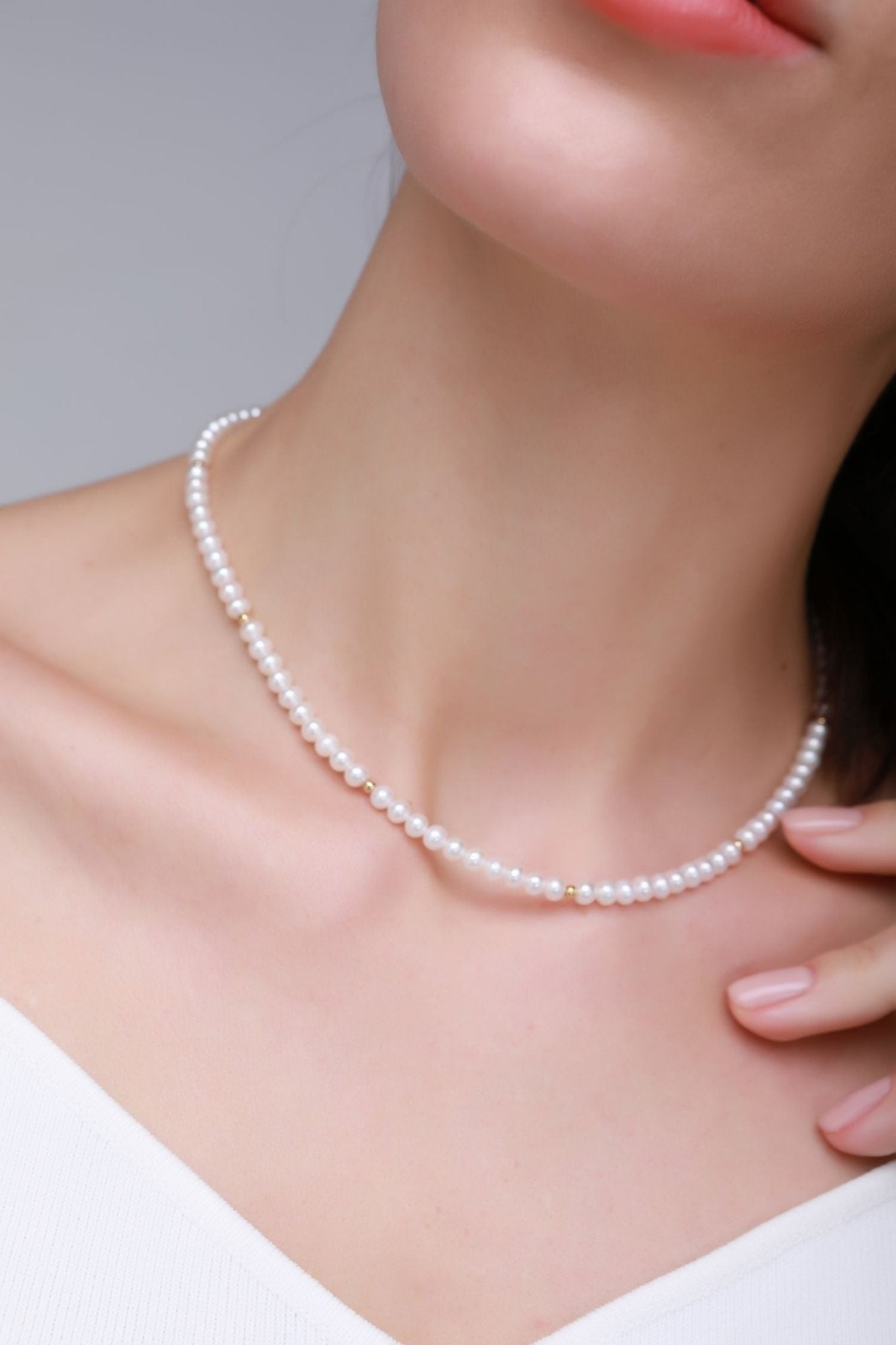 Embellished Series Delicate Plain Circle Choker Necklace - CKDZ2021165