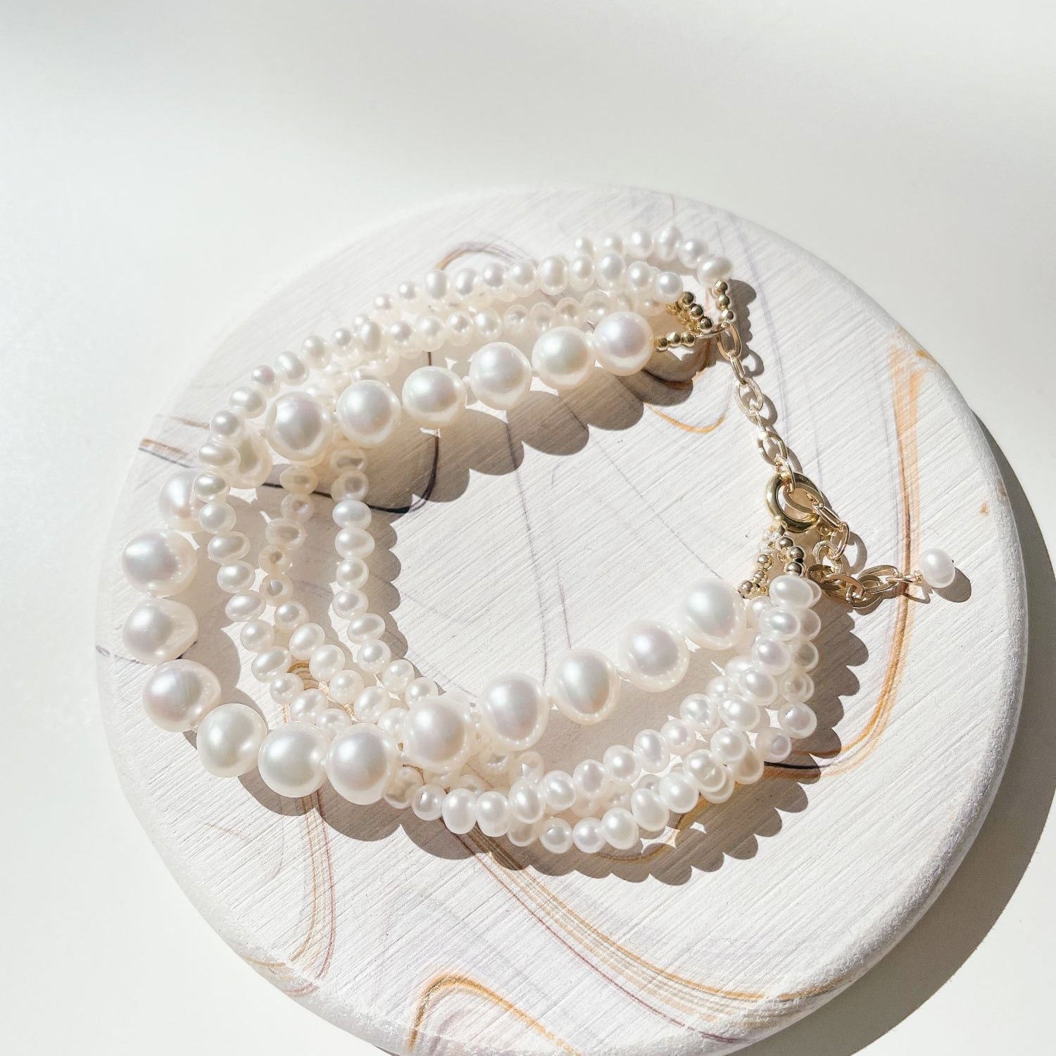 Embellished Series Multi - Layer Pearl Beaded Bracelet - CKDZ2021170