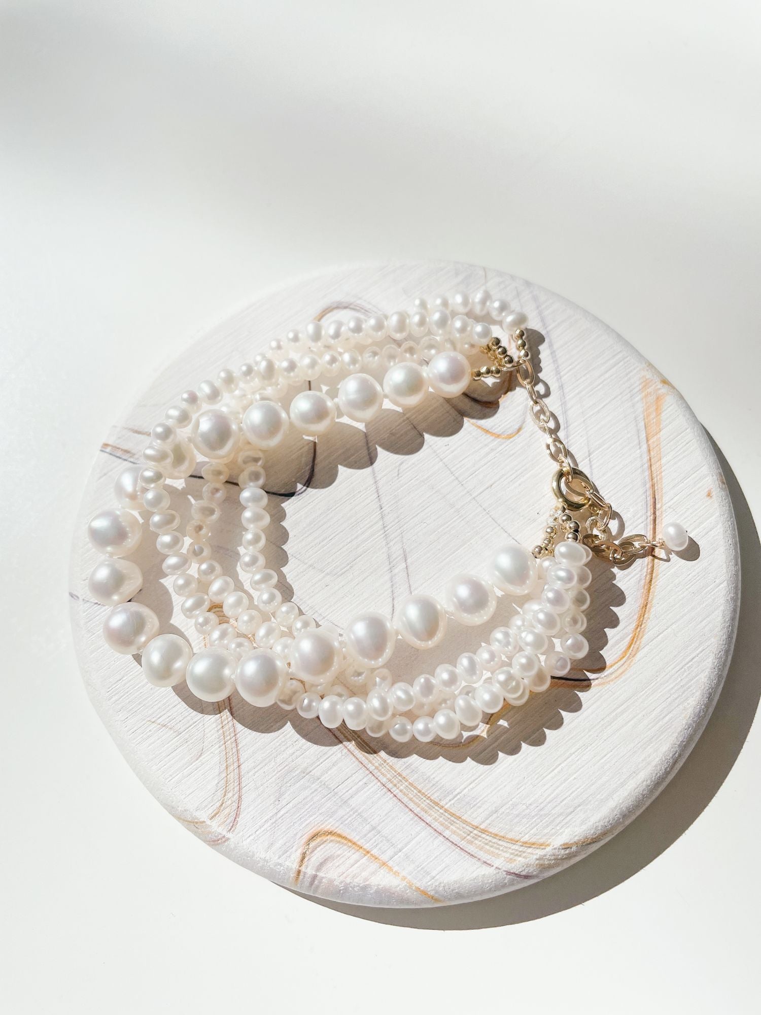 Embellished Series Multi - Layer Pearl Beaded Bracelet - CKDZ2021170