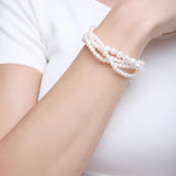 Embellished Series Multi - Layer Pearl Beaded Bracelet - CKDZ2021170