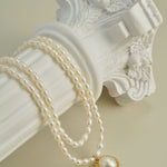 Embellished Series Double Layer Princess Pearl Necklace - CKDZ2021210