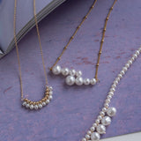 Embellished Series Double - layer Gradient Pearl Gourd Necklace - CKDZ2022258