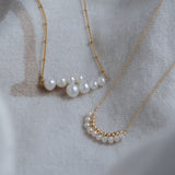 Embellished Series Double - layer Gradient Pearl Gourd Necklace - CKDZ2022258